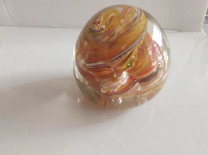Murano Swirled Hand Blown Glass Paperweight 2 1/2" High - Picture 1 of 6