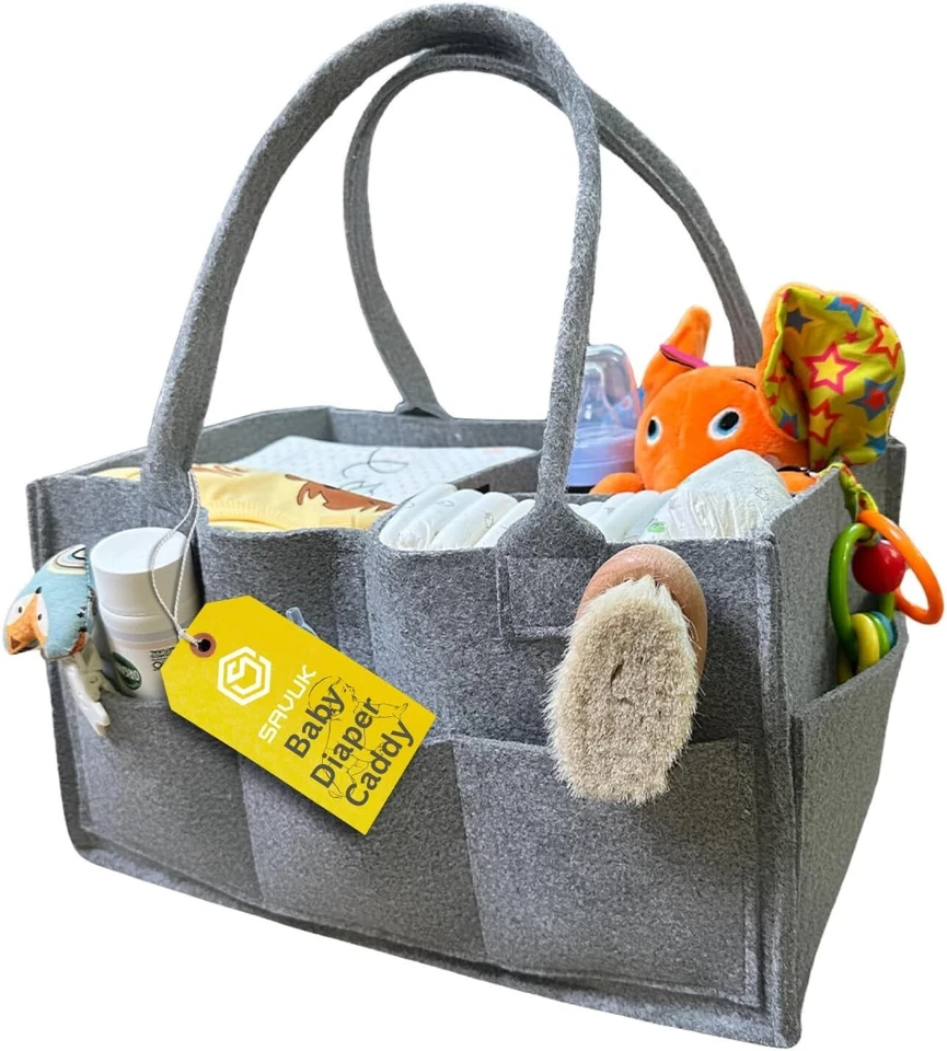 Carrito organizador de pañales para bebé portátil recién nacido cesta de ducha regalos almacenamiento Changin Foto 1 de 4