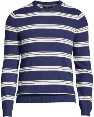 LANDS' END Men's XXL Cashmere Stripe Fine Gauge Sweater NWT $200 - Image 1 of 3