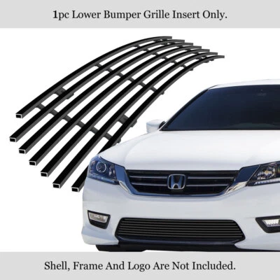 Para 2013-2015 Honda Accord Sedan para-choque aço inoxidável preto inserção de grade de tarugo - Imagem 1 de 4