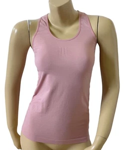 ASPIRE Womens Size Small Pink Stretch Sleeveless Ruched Racerback Tank Top Shirt - Picture 1 of 7