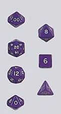 Jumbo RPG Dice Sets: Purple/White Opaque Polyhedral 7-Die Set