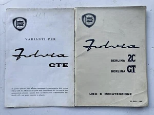 Libretto Uso e manutenzione LANCIA FULVIA Berlina GTE GT 2C - 1968 - Foto 1 di 16
