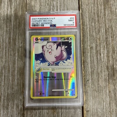 Graded PSA 9 2007 Pokemon D & P Clefairy-REV. Foil Secret Wonders #83 - Image 1 of 2