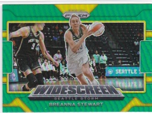 Tarjeta de inserción de pantalla ancha BREANNA STEWART 2022 Panini Prizm WNBA VERDE Prizm 🙂 TORMENTA - Imagen 1 de 1