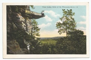 Visor Ledge, Dells of the Wisconsin River White Border Postcard - Picture 1 of 2