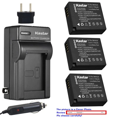 Cargador de viaje de batería Kastar para Panasonic DMW-BLE9 DMW-BLG10 y Lumix DC-GX9 Foto 1 de 4