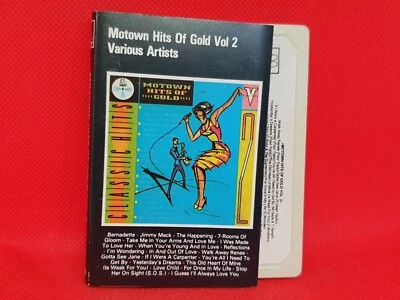 Various - Motown Hits Of Gold Vol 2 (Paper Label) (1985) Cassette RARE (VG+) - Image 1 of 2