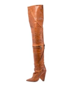 Saint Laurent Niki leather zip-over-the knee boot EU36 - Picture 1 of 11