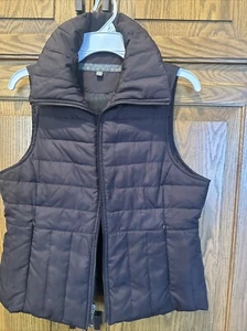 Kenneth Cole Reaction Womens Sleeveless Quilted Puffer Vest Brown Size M - Picture 1 of 6