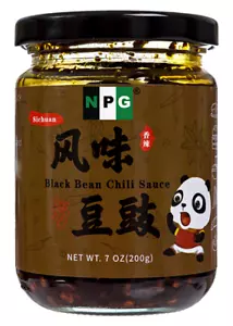 NPG Sichuan Black Bean Chili Sauce 7 Oz, Ready to Eat and Use as Topping, Sauce - Picture 1 of 6