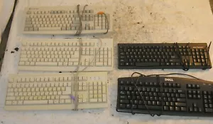 Lot Of 5 Computer Keyboards - Dell Mitsumi Gateway KeyTronic - Picture 1 of 8