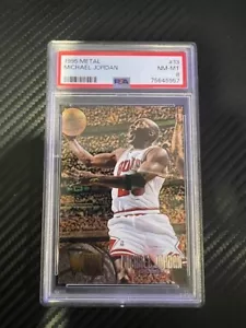 1995 Fleer Metal #13 Michael Jordan Chicago Bulls HOF PSA 8 NM-MT - Bild 1 von 2