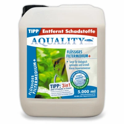 AQUALITY AQUARISTIK (5,00€/l) AQUALITY Flüssiges Filtermedium 5 L life Wasseraufbereiter total easy