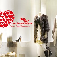 VSV0141 Stickers Vetrofanie San Valentino Vetrinistica vetrine negozi 60x30 cm