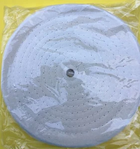 8" COTTON CLOTH SEWN POLISHING BUFFING WHEEL PAD 1/2" ARBOR BENCH GRINDER - Picture 1 of 2