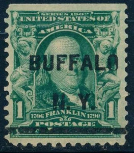 US Scott# 300 1c Franklin Buffalo NY Precancel Stamp NO RESERVE #3 - Bild 1 von 3