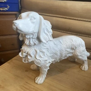 White COCKER SPANIEL Dog Porcelain Figurine - Picture 1 of 17