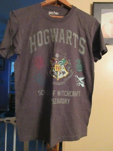 CAMISETA HARRY POTTER Hogwarts GRIS OSCURO TALLA S usada - Imagen 1 de 3