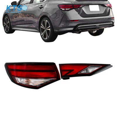 For 2021-2023 Nissan Sentra Rear Inner+Outer Driver Side Tail Light Lamp Clear - Image 1 of 4