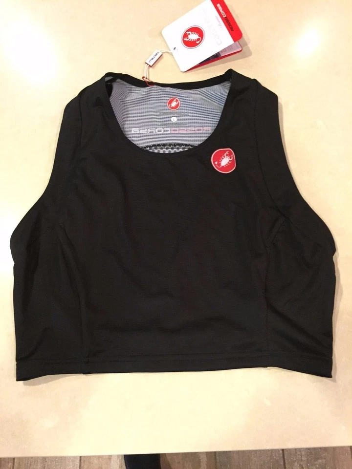 Nuevo con etiquetas Camiseta sin mangas Castelli 16 Tri Short para mujer negra grande $80 Donna Foto 1 de 2