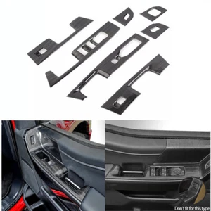 🌟Black Wood Door Window Control Switch Panel Trim Wrap Decor For Ford F150 21+ - Picture 1 of 14