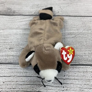 RINGO the Baby Raccoon Originale Beanie Babies TY Ritirato 1995 Peluche Animale * - Foto 1 di 11