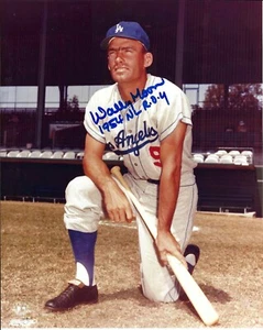 Los Angeles Dodgers WALLY MOON Autographed 8x10 Signed 1954 N.L. ROY - Picture 1 of 1