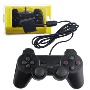 Mando con cable para Sony PlayStation 2 PS2 Negro Game Pad Doble Analógico - Bran... - Imagen 1 de 2