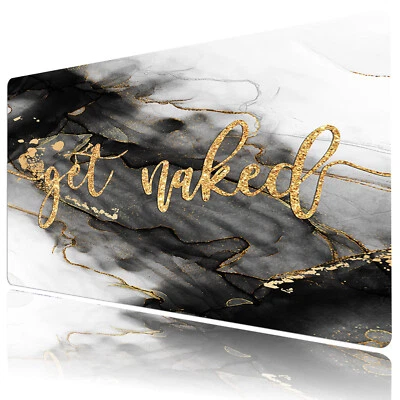 Gray Marble Mouse Pad Funny Quotes Desk Mat for Keyboard and Mouse Desk Pad - Image 1 of 4