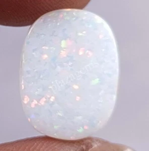 7.80 CT Oval Cut Natural White Fire Opal Certified Ethiopia Loose Gemstone 25S - Picture 1 of 8