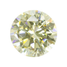 Light Yellow Sapphire 1.52Ct 6mm Round Cut Shape AAAAA VVS Loose Gemstone