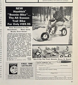 1968 VINTAGE PRINT AD - HEATH COMPANY BOONIE-BIKE TRAIL BIKE AD  BENTON HARBOR - Picture 1 of 1