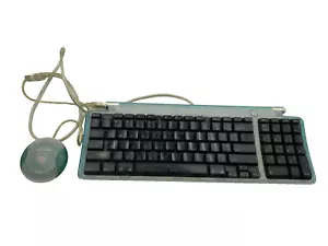 Vintage Apple USB Mouse and Keyboard (M4848 + M2452) Blue - Tested & Working - Picture 1 of 6
