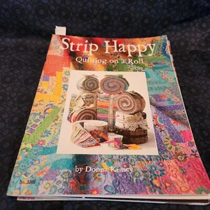 Strip Happy Quilting on a roll jelly roll quilting free shipping - Foto 1 di 1