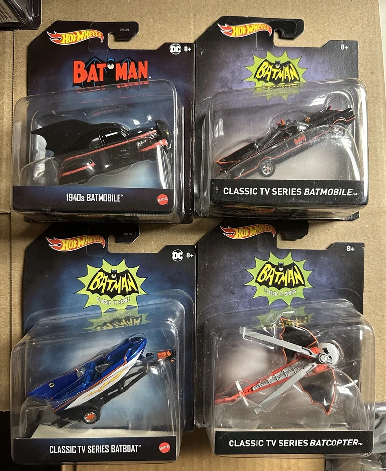Hot Wheels Batman Serie de TV Clásica Años 40 y 66: Lote de (4) 1:50 Foto 1 de 1