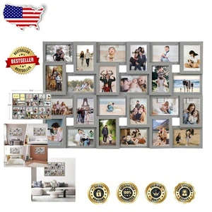 Modern 24-Slot Collage Frame for Cherished Memories - Lightweight & Easy to Hang - Picture 1 of 11