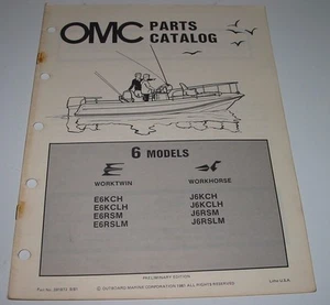 Parts Catalog OMC Models Ersatzteilkatalog 6 Models Worktwin / Workhorse 1981! - Imagen 1 de 1
