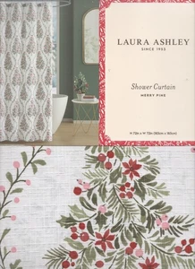 Laura Ashley Merry Pine grün Stoff Duschvorhang 72"x72" Landhaus Chic Urlaub - Bild 1 von 6