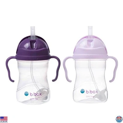 b.box Sippy Cup con pajita ponderada (paquete de 2). A prueba de fugas, fácil agarre. Libre de BPA y Foto 1 de 4