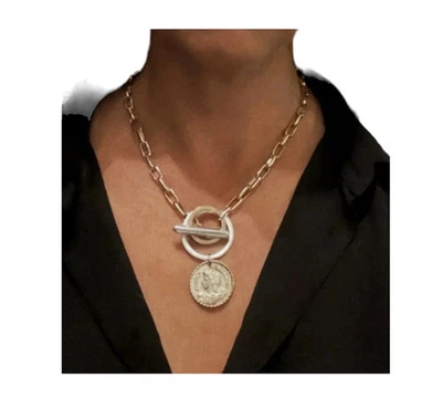 Mix Kette mit Barrenverschluss und Münze - Bild 1 von 4