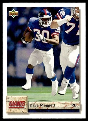 1992 Upper Deck Dave Meggett New York Giants #265 - Image 1 of 2