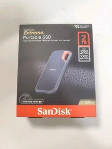 SanDisk 2TB Extreme Portable SSD-upto 1050Mb/s V2, SDSSDE61-2T00-AW25 - Picture 1 of 3
