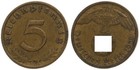 Deutschland - 5 Pfennig Deutsches Reich - Reichspfennig verschiedene Jahrgänge
