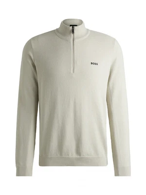 HUGO BOSS Mens Grey 1/4 Zip Pullover Sweater Size XL BNWT - Image 1 of 4