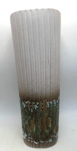 VINTAGE GUNDA AUSTRALIAN POTTERY LAVA GLAZE SGRAFFITO CERAMIC STUDIO VASE - Bild 1 von 10