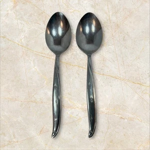 2 cucharas de sopa de acero inoxidable Impassa cubiertos 3 estrellas Atomic Starburst Japón MCM - Imagen 1 de 14