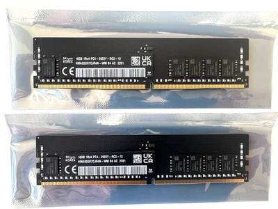 32GB Hynix (2 x 16GB) 1Rx4 DDR4 2933MHz PC4-23400Y-R ECC Memory. Mac Pro 7,1 - Image 1 of 4
