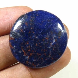 Natural Blue Sodalite Gems 28mm Polished Sodalite Round Smooth Cabs 34Cts SL-142 - Picture 1 of 11