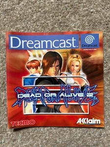 Dead or Alive 2 Dreamcast Manual ONLY Replacement Instruction Booklet - Picture 1 of 3